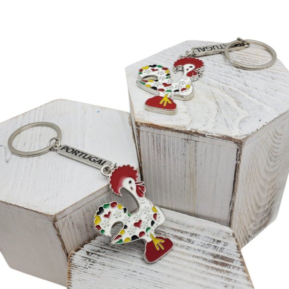 Portugal Key Chain Travel Souvenir Tourist Sights Portuguese Barcelos Rooster WH - Picture 3 of 3